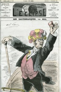 Caricatura "I Saltimbanchi", "strappo! Non combattere!", serie sui ciarlatani. Copertina di "L