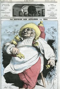 Caricatura “ripresa degli affari”. Copertina in “L