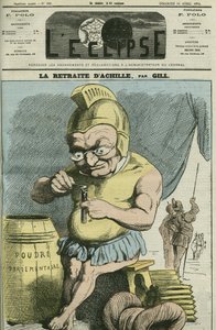 Caricatura di Adolphe Thiers (1797-1877), statista francese. Copertina di "L