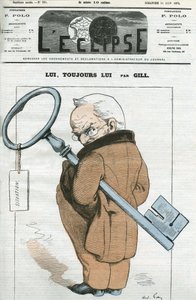 Caricatura di Adolphe Thiers, statista francese. Copertina di "L