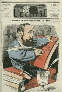 Caricatura di Jules Claretie, romanziere, drammaturgo e critico francese. Copertina di "L