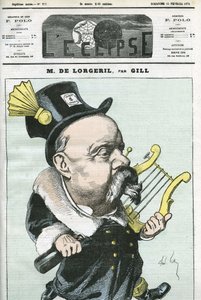 Caricatura del Visconte de Lorgeril, politico francese. Copertina di "L