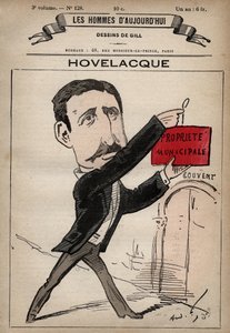 Caricatura di Abel Hovelacque 1873-1896 linguista e antropologo inglese da 