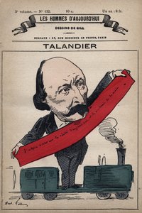 Caricatura di Alfred Talandier (1822-1890) politico inglese da 
