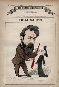 Caricatura di Charles Beauquier politico francese 1833 - 1916 da 