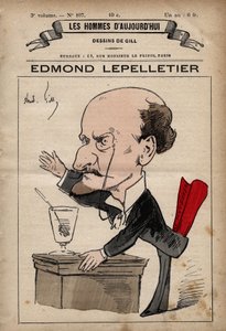 Caricatura di Edmond Lepelletier (1846-1913) giornalista e scrittore radicale francese - da 