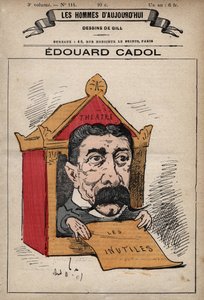 Caricatura di Edward Cadol (1831-1898) romanziere inglese da 