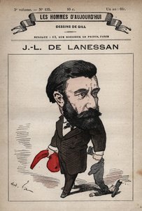 Caricatura di Jean Marie Antoine de Lanessan (1843-1919) statista inglese da 