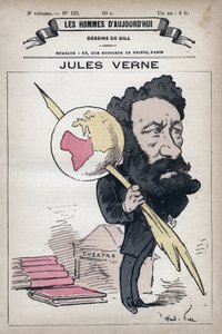Caricatura di Jules Verne (1828-1905) da 