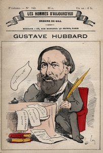 Caricatura di Nicolas Gustave Hubbard (1828-1888) economista politico inglese da 