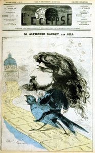 Caricatura su Alphonse Daudet e l