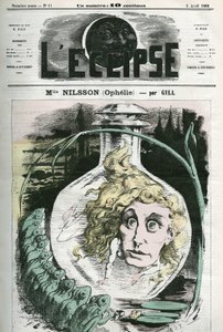 Christine Nilsson nel ruolo di Ophelie (1843- circa 1880) cantante d