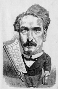 Disegno di Andre Gill che rappresenta Henri Rochefort (1831-1913) giornalista e politico francese, in 