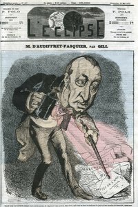 Edme Armand Gaston, Duca di Audiffret-Pasquier (1823-1905), politico francese. Copertina in "L
