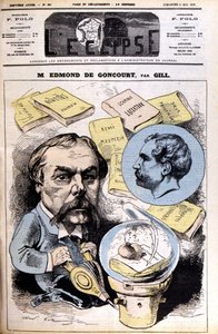 Edmond de Goncourt - di Gill, in “L