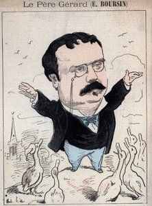 Elphège Boursin (1836-1891) giornalista, saggista politico, uomo di lettere e storico - caricatura di André Gill in "Les Hommes d