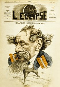 Romanziere inglese Charles Dickens da Andre Gill