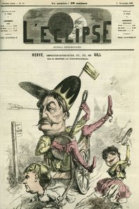 Florimond Ronger detto Hervé (1825-1892), compositore, autore e attore francese, interpreta il ruolo di Chilperic al Théâtre des Folies-Dramatiques. Copertina in 