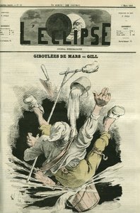 Giboulées di marzo, illustrazione di un uomo che cade in un secchio. Copertina in "L