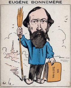 Joseph Eugene Bonnemere (1813-1893) storico e scrittore francese - caricatura di André Gill, in "Les Hommes d