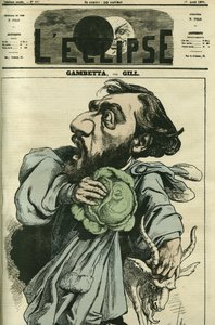 Leon Gambetta (1838-1882), politico francese. Copertina in "L