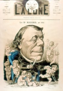 Philippe Ricord, chirurgo e venereologo francese, 1867 da Andre Gill