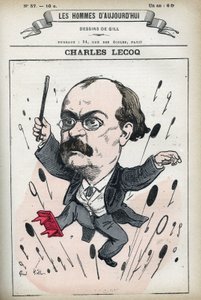 Ritratto di Alexandre Charles Lecocq (1832-1918), compositore francese. Caricatura di Gill, Parigi da Andre Gill