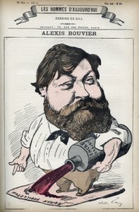 Ritratto di Alexis Bouvier (1836-1892), romanziere e drammaturgo popolare francese. Caricatura di Gill, Parigi da Andre Gill