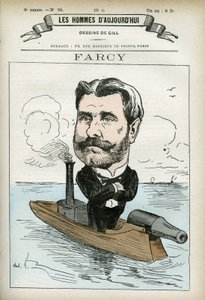 Ritratto di Alphonse Farcy (1817-?), ritrattista francese. Caricatura di Gill, Parigi da Andre Gill