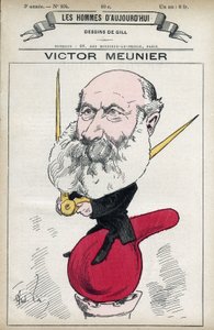 Ritratto di Amedee-Victor Meunier (1817-1894), giornalista scientifico, impegnato nella divulgazione della scienza. Caricatura di Gill, Parigi da Andre Gill