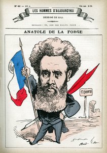 Ritratto di Anatole de la Forge (1821-1892), politico e militare francese. Caricatura di Gill, in "Les Homme d