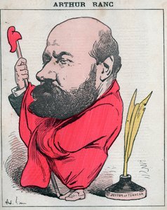 Ritratto di Arthur Ranc (1831-1908) giornalista e politico francese - Caricatura di Andre Gill in "Les Hommes d