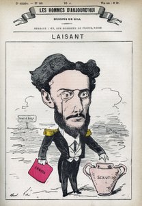 Ritratto di Charles-Ange Laisant (1841-1893), scienziato e politico francese. Caricatura di Gill, Parigi