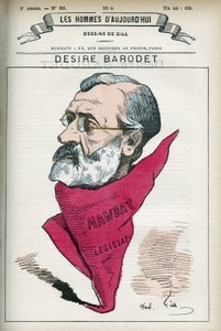 Ritratto di Desire Barodet (1823-1906), insegnante e politico francese, senatore della Senna dal 1896 al 1900. Caricatura di Gill, Parigi da Andre Gill