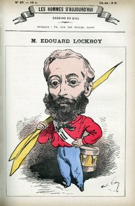 Ritratto di Edouard Lockroy (1838-1913), politico francese. Caricatura di Gill, in "Les Homme d