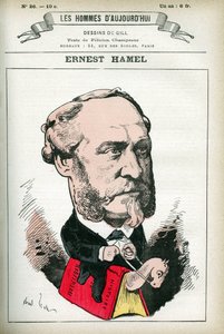 Ritratto di Ernest Hamel, avvocato e politico francese. Caricatura di Gill, in "Les Homme d
