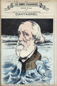Ritratto di Felix Francois Jean Cantagrel (1810-1887), uomo di lettere, consigliere comunale e deputato di Parigi. Caricatura di Gill, Parigi da Andre Gill