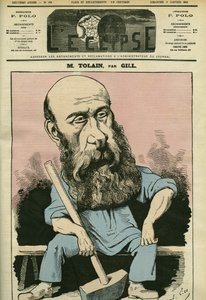 Ritratto di Henri Louis Tolain (1828-1897), incisore e politico francese. Copertina di "L