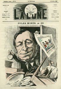 Ritratto di Jules Mires (1809-1871), industriale francese. Caricatura di Gill, in "The Moon", 6 ottobre da Andre Gill