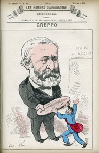Ritratto di Louis Greppo (1810-1888), politico francese, fu deputato del Rodano e della Senna. Caricatura di Gill, Parigi da Andre Gill