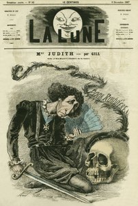 Ritratto di Madame Judith (1827-?), attrice francese. Caricatura di Gill, in "La Lune", 8 dicembre da Andre Gill