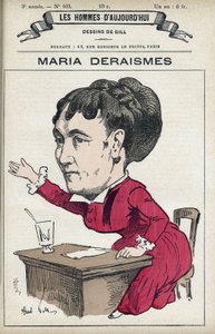 Ritratto di Maria Deraismes (1828-1894), donna di lettere e femminista francese, fondò con Leon Richer, Louise Michel e Paule Minck l