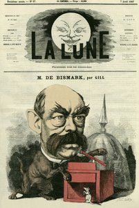 Ritratto di Otto von Bismarck (1815-1898), Cancelliere tedesco. Caricatura di Gill, in 