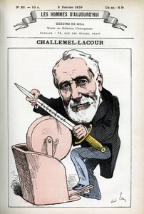 Ritratto di Paul-Armand Challemel-Lacour (1827-1896), politico, diplomatico e storico della filosofia francese. Caricatura di Gill, in "Les Homme d