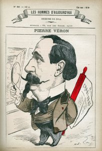 Ritratto di Pierre Veron (1831-1900), scrittore e poeta francese. Caricatura di Gill, Parigi
