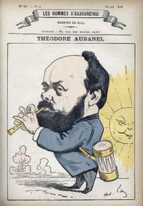Ritratto di Theodore Aubanel (1829-1886), stampatore francese e poeta provenzale. Caricatura di Gill, Parigi.
