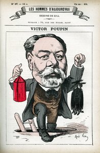 Ritratto di Victor Poupin (1838-1906), politico francese. Caricatura di Gill, in “Les Homme d