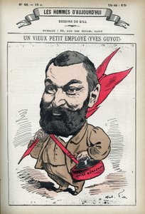 Ritratto di Yves Guyot (1843-1928), politico, pubblicista ed economista francese. Caricatura di Gill, Parigi