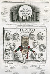 Ritratto dei giornalisti del "Figaro Quotidien". Caricatura di Gill, in "The Moon", 18 novembre da Andre Gill