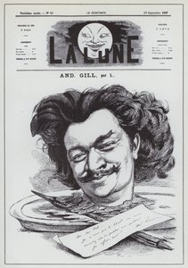 Autoritratto del caricaturista francese Andre Gill da Andre Gill